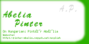 abelia pinter business card